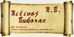 Milivoj Bukorac vizit kartica